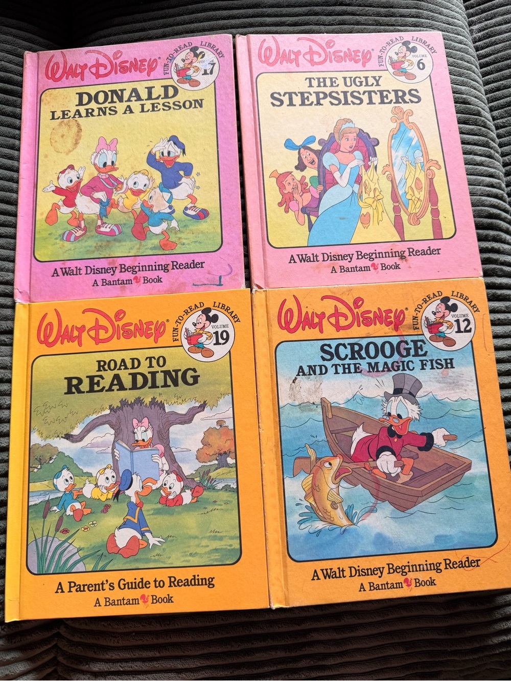 Disney Beginning readers Mickey Mouse Donald Duck hardback vintage books lot
